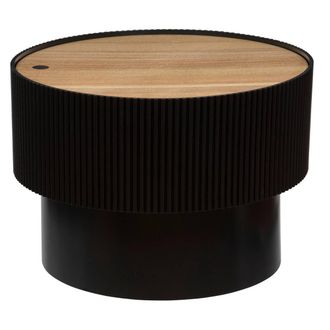 Atmosphera Tavolino Enola In Frassino Impiallacciato D55cm Nero Atmosphera Cr&eacute;ateur DInt&eacute;rieur