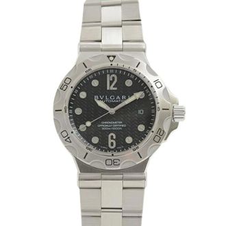Bulgari Pre-owned Stainless Steel watches - Heren - Pre-owned - Grijs - Maat: ONE Size