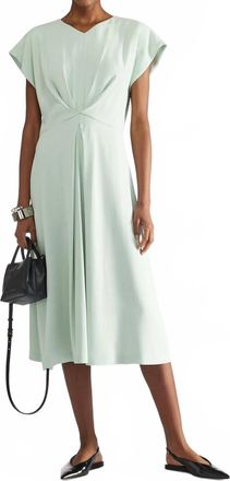 Liviana Conti Short Sleeve Midi Dress In Glass