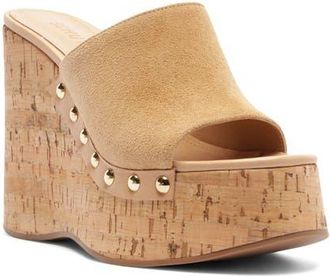 Schutz Dalle Platform Wedge Sandal in Light Wood at Nordstrom, Size 5