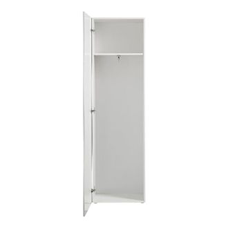 Dmora Armario multiusos 1 puerta, madera blanco