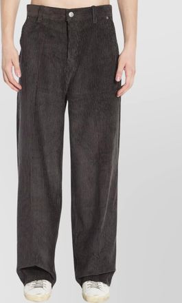 Ami ribbed texture cotton velvet trousers