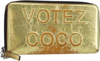 Chanel Pre-owned Wallets, female, Yellow, Size: ONE SIZE Pre-owned Vintage Wallet