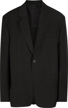 STUDIO NICHOLSON Denison Linen and Wool-blend Blazer - Black - M