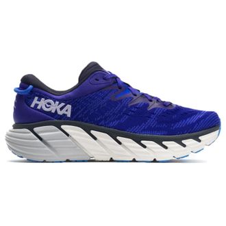 Hoka One One Hoka Gaviota 4 Textile Synthetic Mens Lace Up Trainers - UK 7.5 - US 8 Men - EU 41 1/3 - Bluing Blue Graphite - Size:UK 7.5