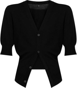 R13 Wollen vest met korte mouwen - Dames - Vesten - Zwart - M - Wol - Truien & Vesten