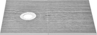 OEM Duschrand-set, 1524 X 965 X 28 Mm, Gro&szlig;es Duschwannen-set Mit 16,5 Cm Versetztem Abfluss, Leichte Eps-duschinstallations-sets Mit 2 Wasserdichten T&uuml;ch