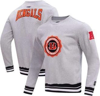 Pro Standard Mens Pro Standard Heather Gray Cincinnati Bengals Crest Emblem Pullover Sweatshirt at Nordstrom, Size Xxx-Large