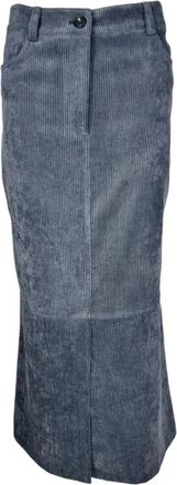 D.exterior Kokerrok - Dames - Midirokken - Grijs - XS - Polyester - Rokken