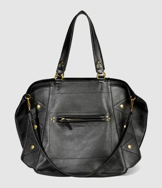 Jerome Dreyfuss Sac Roger Cuir Noir Brass