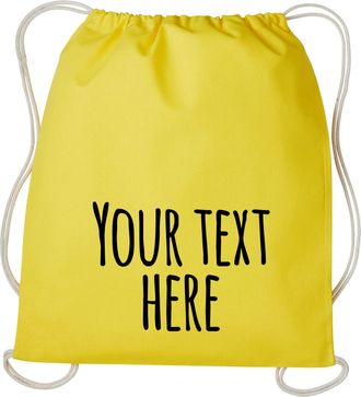 Generic Personalised RL300 Gymsac Bag Add Your Name/Text Unisex School/Gym/Sports Kit Drawstring Bag (SUNFLOWER)