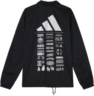 adidas Athletics Pack Coaches Button Shirt Jacket Black DX9326