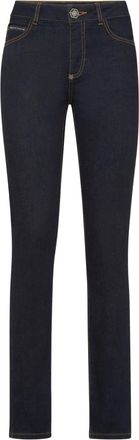 Philipp Plein Jeans skinny con placca logo - Blu