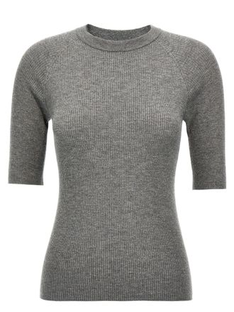 Brunello Cucinelli Womens Lurex Ribbed Sweater