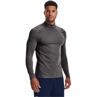 Under Armour Heren-T-shirt met hoge kraag, raglanmouwen en lange mouwen (Grijze Heide)