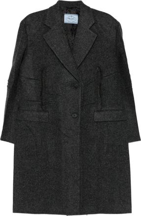 Prada single-breasted wool coat - Black