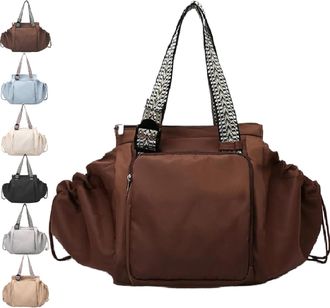 Generic Emma and Kate Everyday Bag, Multifunctional Travel Organizer, Large-Capacity Tote, Organizer Bag with 15 Compartments (Coffee)