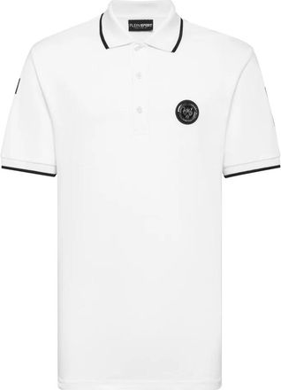 Plein Sport Polo Shirt SS - Heren - Fitness - Wit - 3XL - Katoen - Fitness