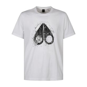 Moose Knuckles Icebreak Logo T-Shirt - Heren - Tops - Wit - Maat: XL Katoen