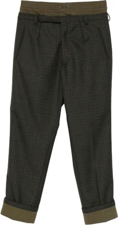 Prada Checked Layered Trousers