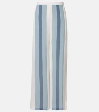 Adriana Degreas Striped wide-leg pants