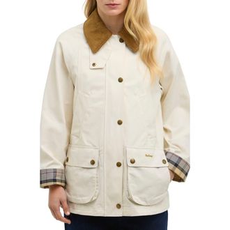 Barbour Modern Beadnell Cotton Jacket in Light Pearl/Dress at Nordstrom, Size 14 Us