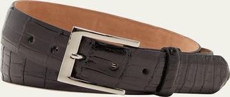 W. Kleinberg Mens Glazed Alligator Belt