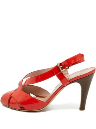 Ferragamo 115 mm schoenen met open neus - Rood