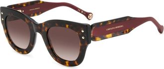 Carolina Herrera Vierkante zonnebril - Dames - Zonnebrillen - Bruin - 47 MM - Accessoires