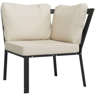 vidaXL Silla De Jard&iacute;n Acero Con Cojines Color Arena 76x76x79 Cm Vidaxl