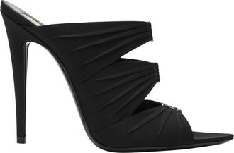 Saint Laurent Heeled Mules, female, Black, Size: 9 1/2 US Emilie Mules