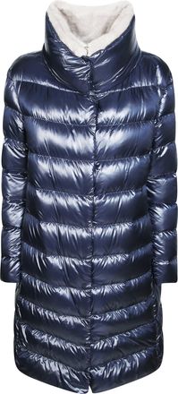 Herno Shiny Quilted High-Collar Down Jacket