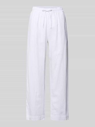 Freequent Wide Leg Pants aus Leinen-Mix mit elastischem Bund Modell Lava in Offwhite, Gr&ouml;&szlig;e XXL