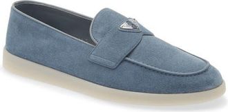 Prada St. Tropez Loafer in Denim at Nordstrom, Size 10.5