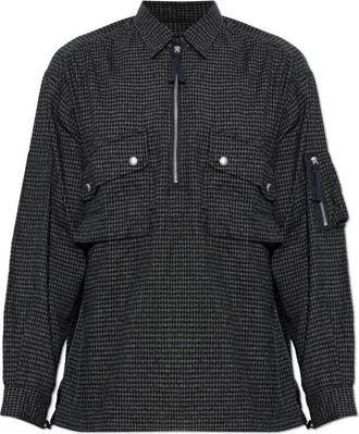 Comme Des Gar&ccedil;ons Katoenen Polo met Ruitpatroon - Heren - Tops - Zwart - Maat: S Katoen