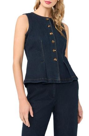Ted Baker Gia Button Vest in Estate Blue at Nordstrom, Size 12