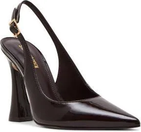 Steve Madden Blare Slingback Pointed Toe Pump in Brown Leather at Nordstrom Rack, Size 11