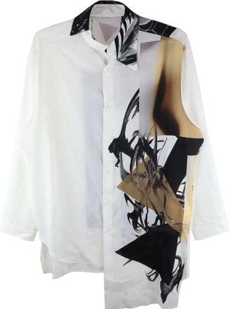 Yohji Yamamoto Camicia con stampa - Bianco