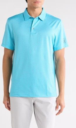 PGA TOUR Geometric Argyle Polo in Algierss Blue at Nordstrom Rack, Size Xx-Large
