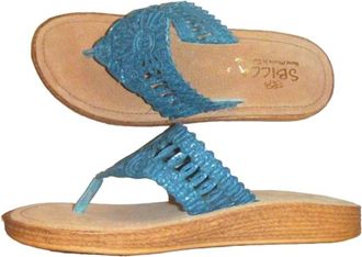 Sbicca Women Fresa Thong Sandals - Medium Width In Blue