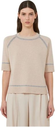 Max Mara Mandorla - Dames - Ronde hals truien - Beige - S - Truien & Vesten