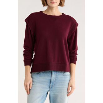 Democracy Whipstitched Sweatshirt in Heather Wineberry/Port at Nordstrom Rack, Size X-Small