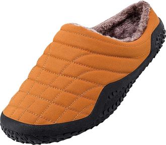 Generic Mens Anti Slip Slippers| Thermal Slippers Mens Uk| Slip On Fur Lined Sliders| Outdoor Winter Sliders| Indoor Bedroom Slides| Super Thick Warm Slides| 