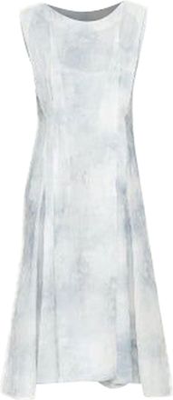 Marni tie dye print cotton round neck layered dress