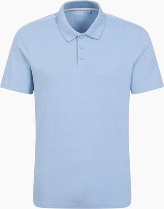 Mountain Warehouse Mens Mountain Warehouse Mens Cordyline Textured Polo Shirt - Blue - Size: 44