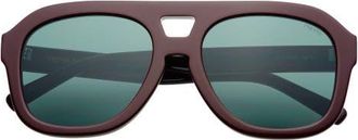 Freyrs Eyewear Voyager Oversized Aviator Sunglasses in Burgundy at Nordstrom