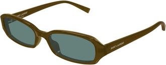 Saint Laurent Erin Zonnebril - Dames - Zonnebrillen - Bruin - 52 MM - Nylon - Accessoires