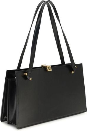 Versace Womens Black Calf Leather Bos Taurus Shoulder Bag