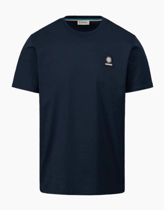 Sandbanks Mens Sandbanks Mercerised Badge T-Shirt S1-26 Navy - Size: 42