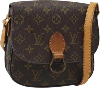 Louis Vuitton Pre-owned Monogram Canvas Shoulder Bag - Dames - Vintage Schoudertas - Bruin - ONE Size - Leer - Vintage